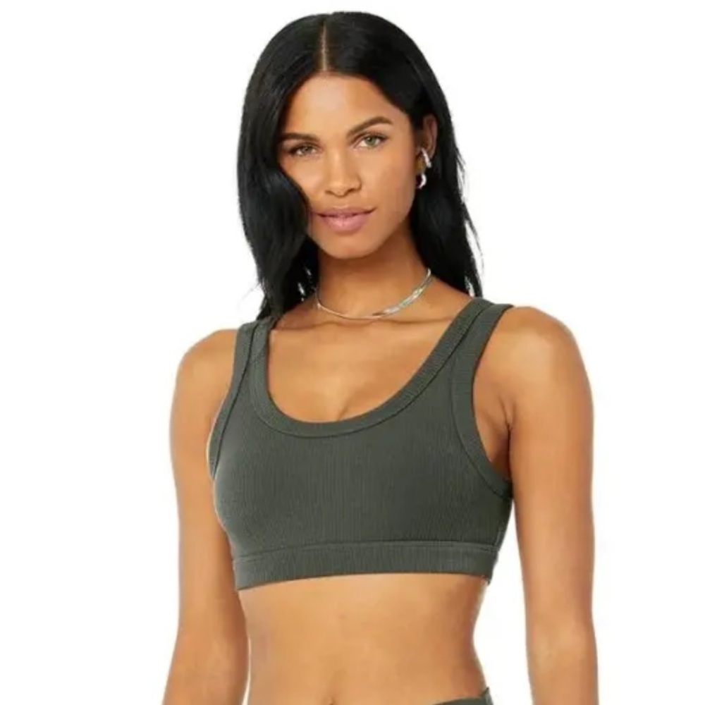 ALO Yoga Dark Green Bra